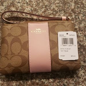 Small coach wristlet